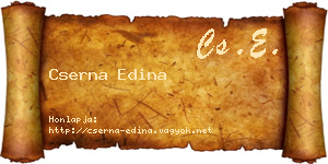 Cserna Edina névjegykártya