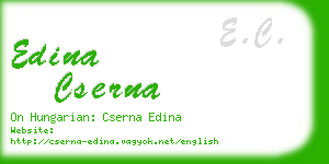 edina cserna business card